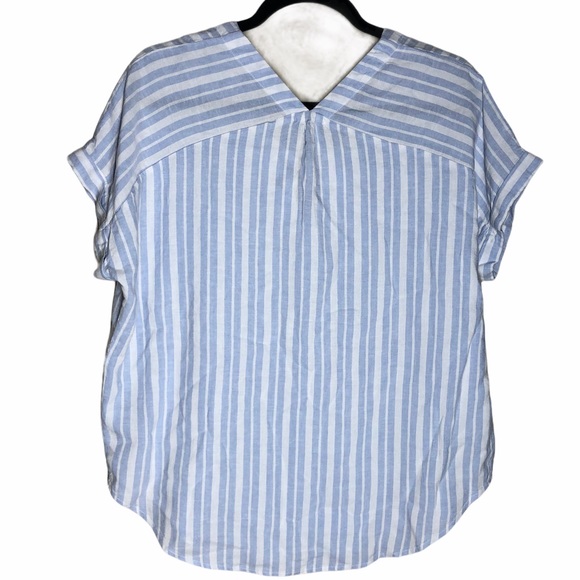 RAILS JERI BLUE WHITE HOLLAND STRIPES SHIRT SIZE M - Picture 4 of 6